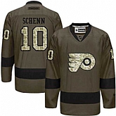 Glued Philadelphia Flyers #10 Brayden Schenn Green Salute to Service NHL Jersey,baseball caps,new era cap wholesale,wholesale hats